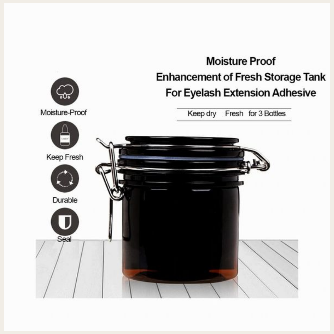 Szempilla ragasztó tároló tartály