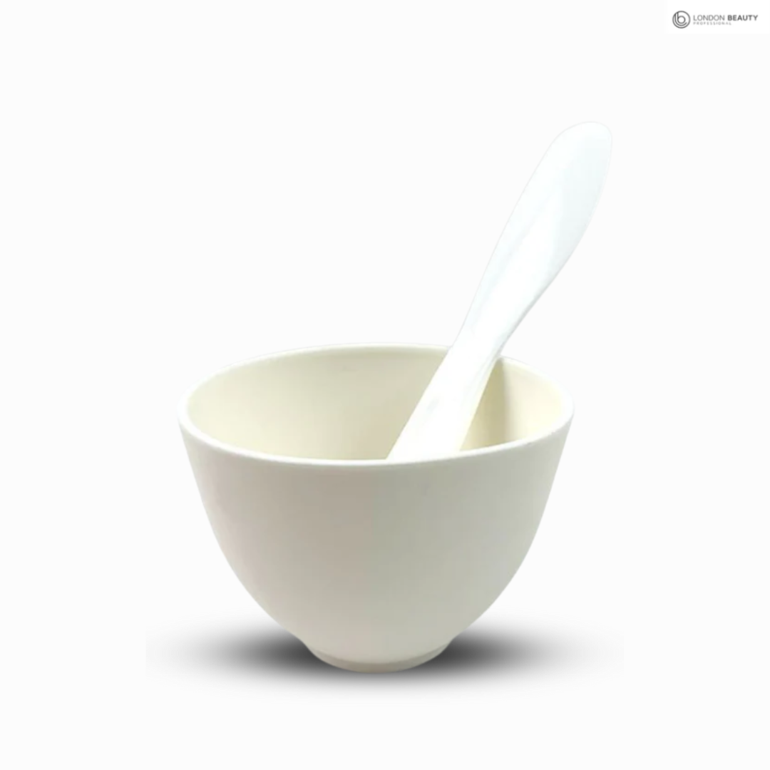 Szilikonos keverőtál maszk spatulával | Fehér, Rózsaszín