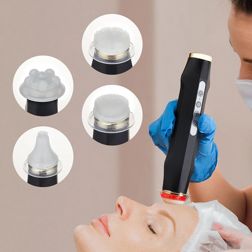 OxyPod kézi arckezelő gép - vibrációs masszázs és LED fényterápia